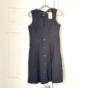 Brand New Tulle Black Sleeveless Dress Medium Tailored TieBack A Line Work Wear